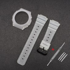Ремешок + безель (рант) для Casio G-Shock GA-2100 Transl BK