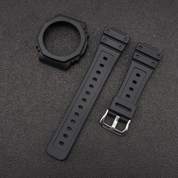 Ремешок + безель (рант) для Casio G-Shock GA-2100 Black SI