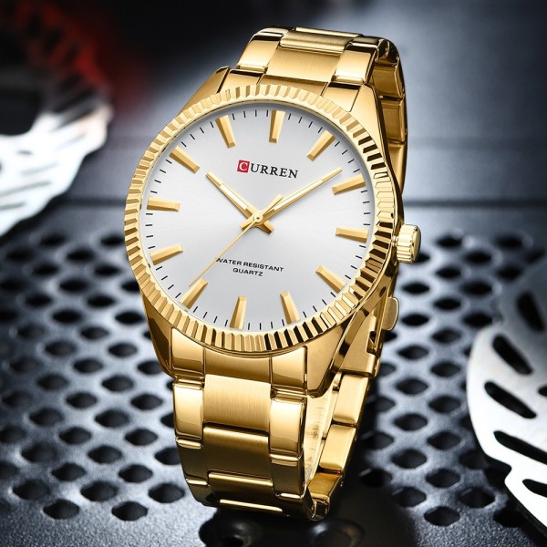 Годинник наручний Curren 8425 Gold-White