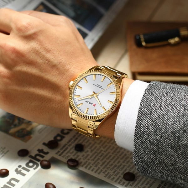 Годинник наручний Curren 8425 Gold-White