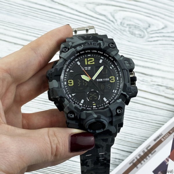 Годинник наручний Skmei 1155B Military Gray