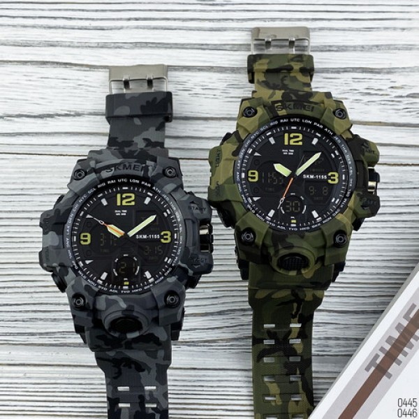 Годинник наручний Skmei 1155B Military Gray
