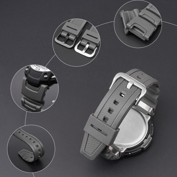 Ремінець для Casio SGW-100 Gray SI