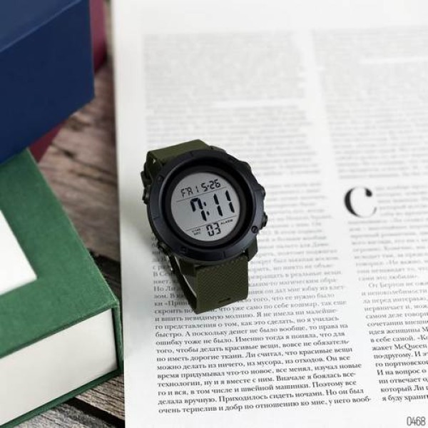 Годинник наручний Skmei 1426AGWT Army Green-White