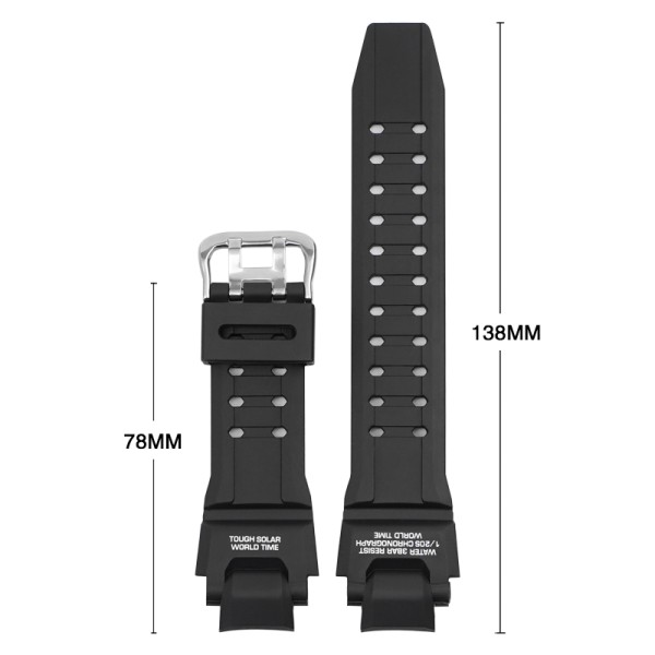 Ремінець для Casio G-Shock GW-A1000/GW-4000/GA-1000 Red Silver