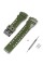 Ремінець для Casio G-Shock GA-100/110/120 Army Green-Glossy BK