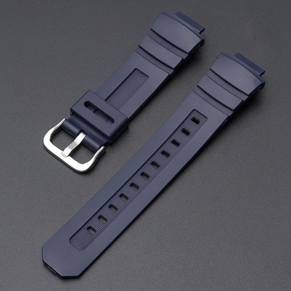 Ремінець для Casio G-Shock AW-282B/590/591/5230, AWG-M100/M101, G-7700/7710 Dark Blue Silver