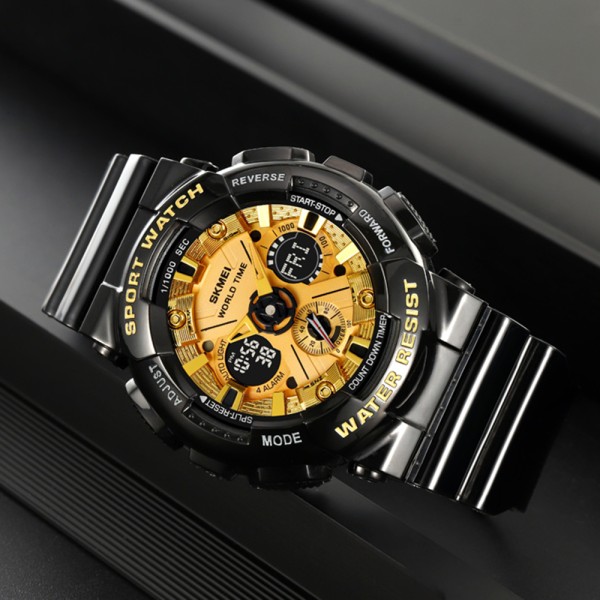 Годинник наручний Skmei 2118BKGD Black-Gold