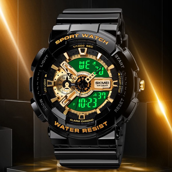 Годинник наручний Skmei 1688 Black-Gold
