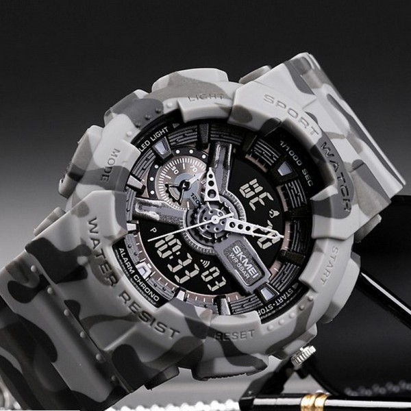 Годинник наручний Skmei 1688CMGY Camo Gray.
