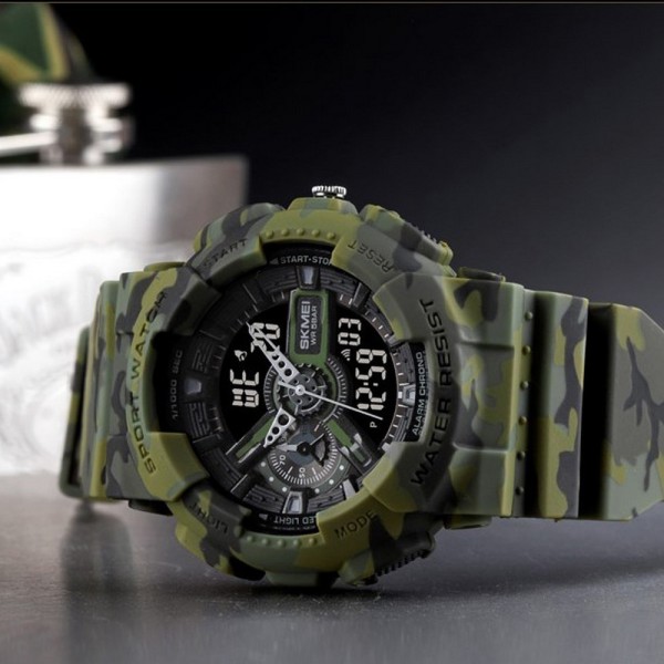 Годинник наручний Skmei 1688 Green-Black Military