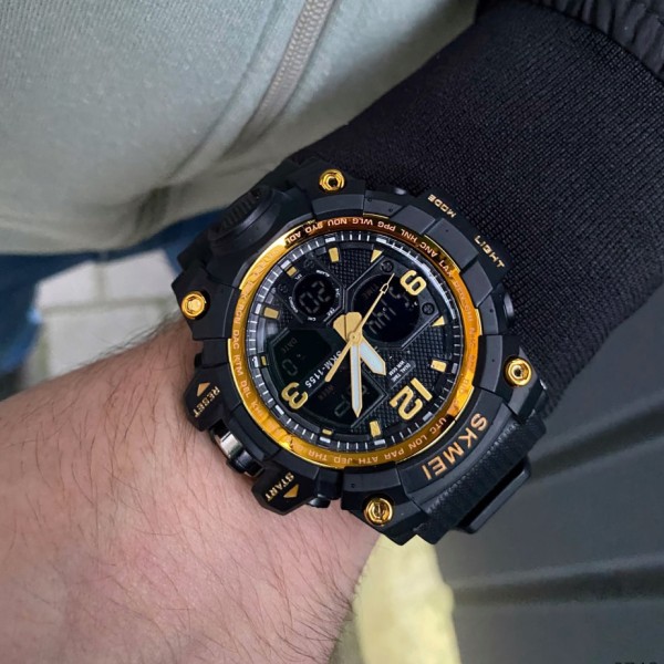 Годинник наручний Skmei 1155 Black-Gold