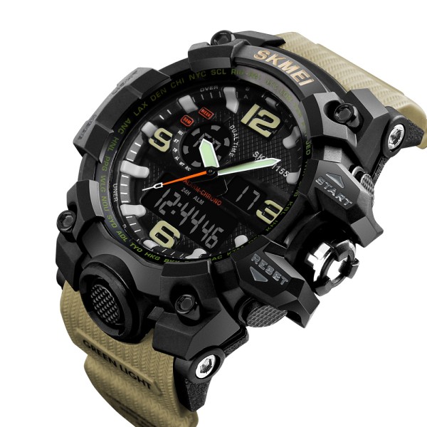 Годинник наручний Skmei 1155 Black-Khaki
