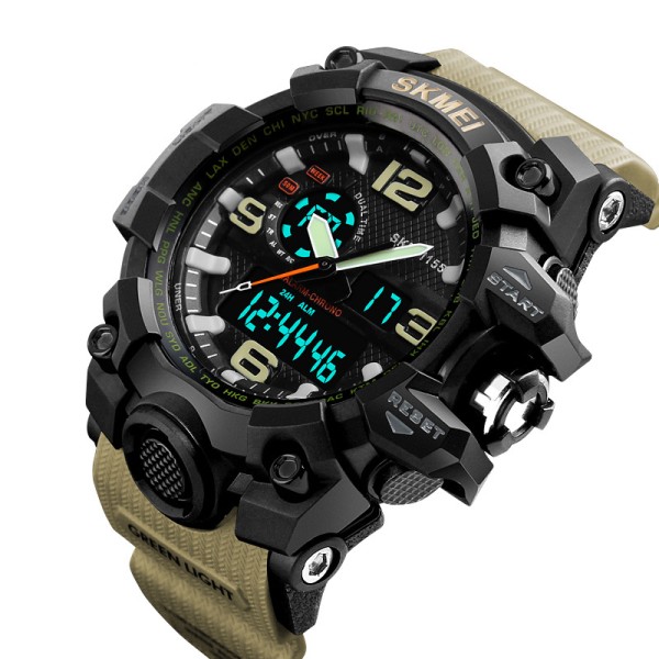 Годинник наручний Skmei 1155 Black-Khaki