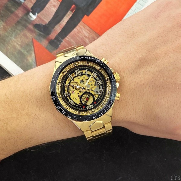 Winner 8067 Gold-Black-Black Red Cristal