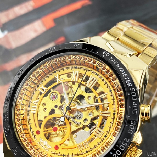 Winner 8067 Gold-Black-Gold Red Cristal