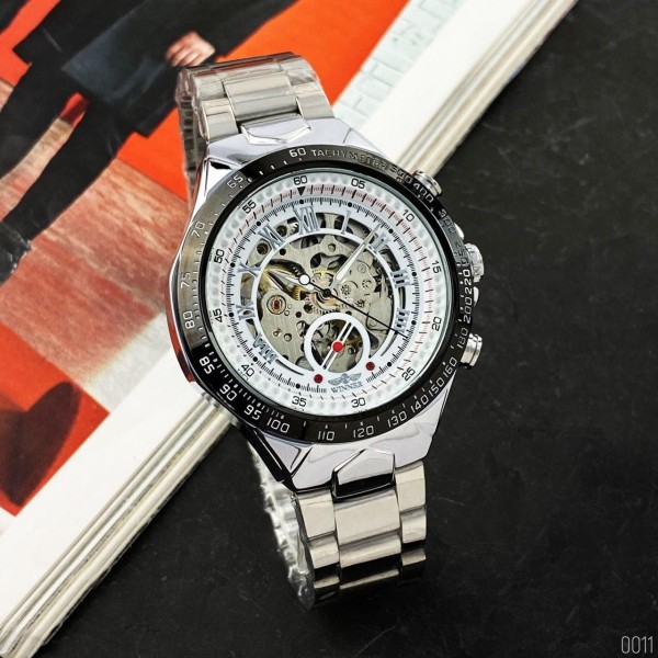 Winner 8067 Silver-Black-White Red Cristal