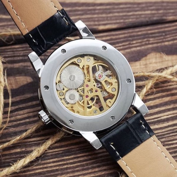 Winner 8008 Diamonds Automatic Black-Silver