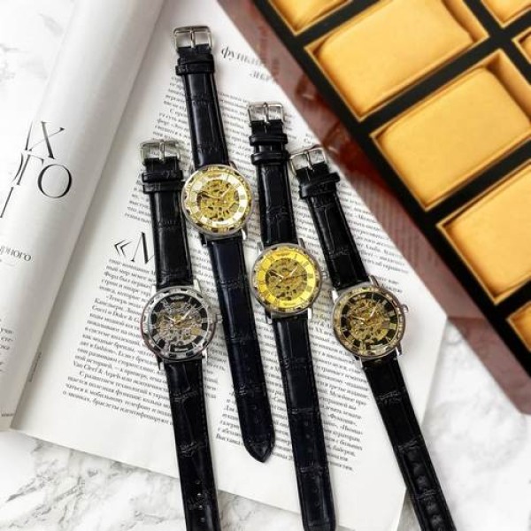 Winner 8008 Diamonds Automatic Black-Silver