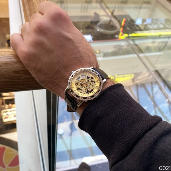 Winner 8012 Diamonds Automatic Black-Silver-Gold