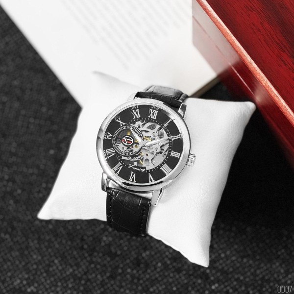 Годинник наручний Forsining 8099 Black-Silver-Black