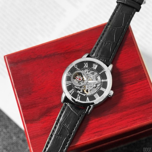 Годинник наручний Forsining 8099 Black-Silver-Black
