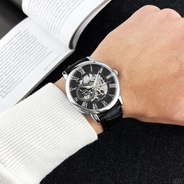 Годинник наручний Forsining 8099 Black-Silver-Black