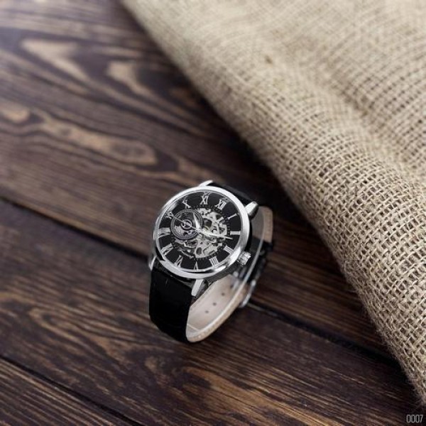 Годинник наручний Forsining 8099 Black-Silver-Black