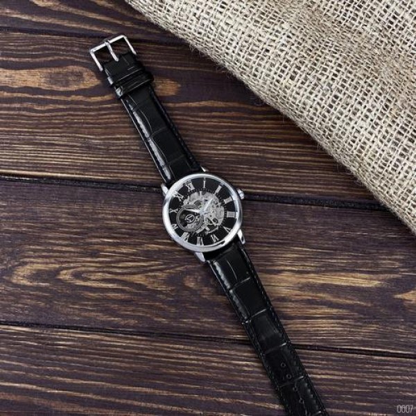 Годинник наручний Forsining 8099 Black-Silver-Black