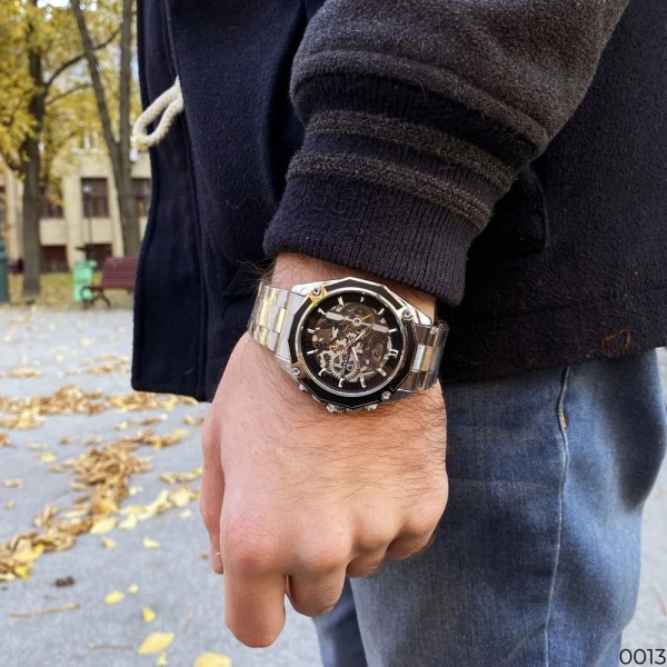 Forsining 8130 Silver-Black