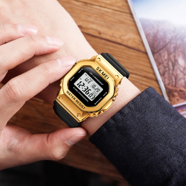 Годинник наручний Skmei 1851 Black-Gold
