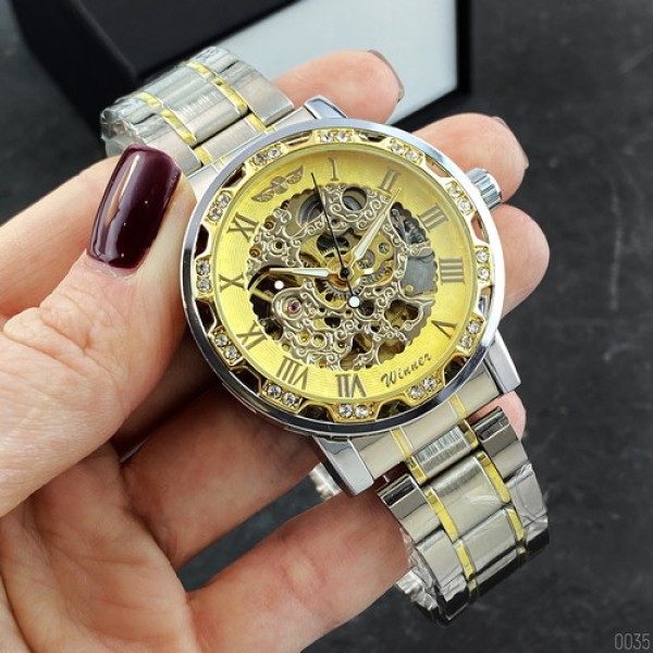 Winner 8012 Diamonds Automatic Silver-Gold