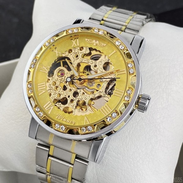 Winner 8012 Diamonds Automatic Silver-Gold