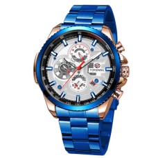 Годинник наручний Forsining 6909 Blue-Cuprum-White