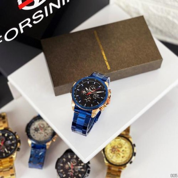 Годинник наручний Forsining 6909 Blue-Cuprum-Black