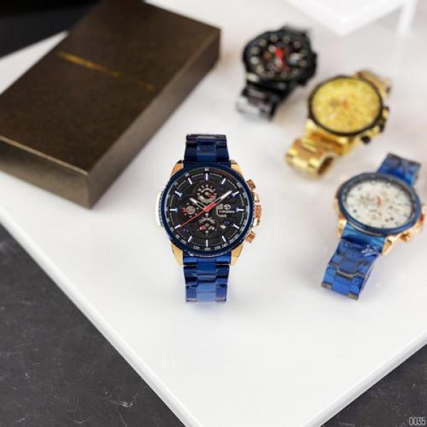 Годинник наручний Forsining 6909 Blue-Cuprum-Black