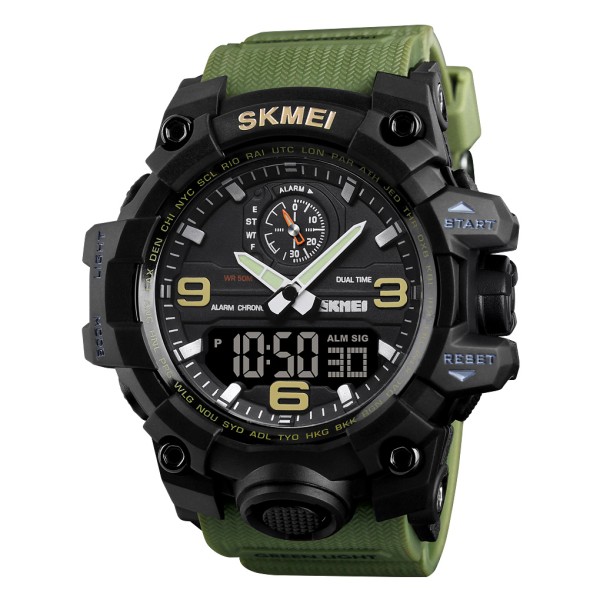 Годинник наручний Skmei 1586 Black-Military Wrisband