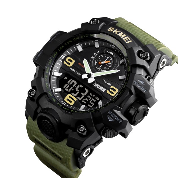 Годинник наручний Skmei 1586 Black-Military Wrisband