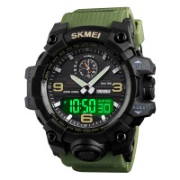 Годинник наручний Skmei 1586 Black-Military Wrisband