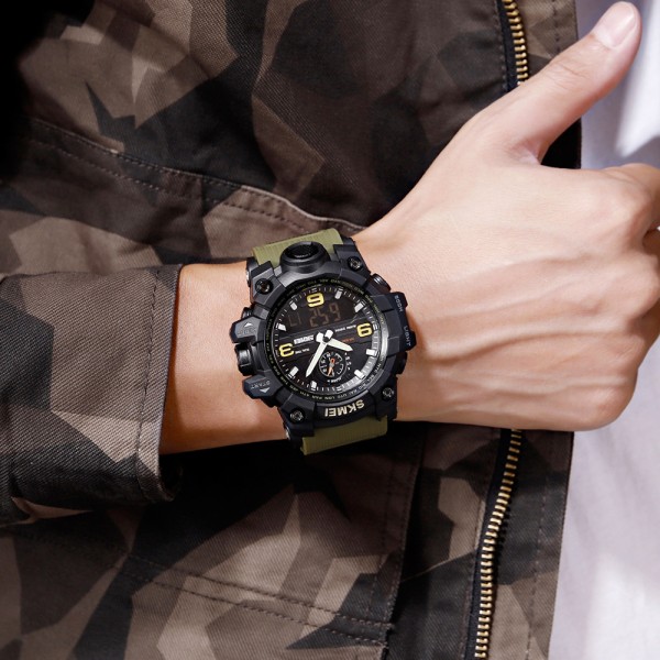 Годинник наручний Skmei 1586 Black-Military Wrisband