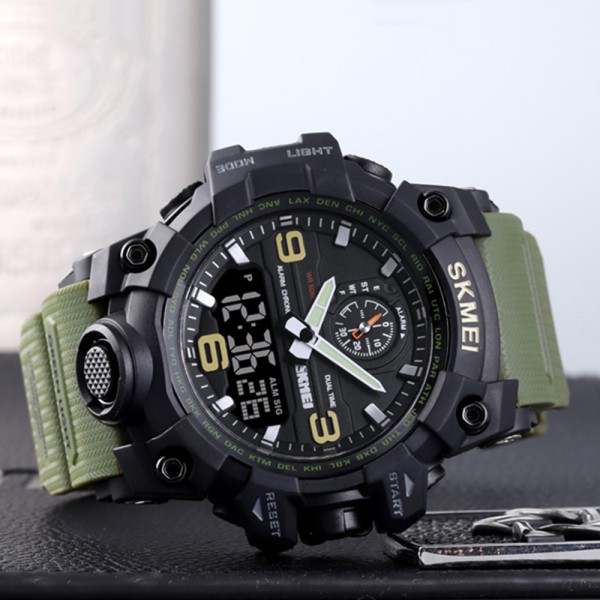 Годинник наручний Skmei 1586 Black-Military Wrisband
