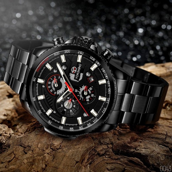 Forsining 6909 All Black-Red