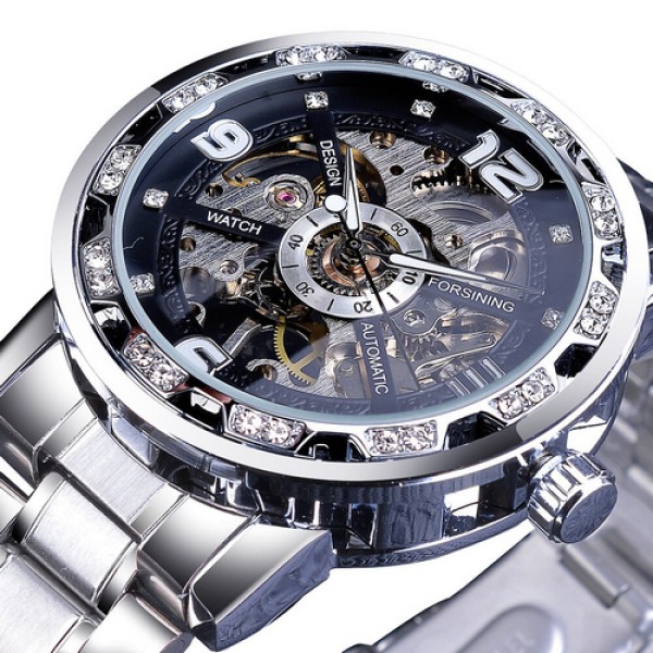Forsining 8209 Silver-Black