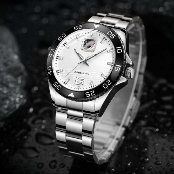 Forsining 8200 Silver-Black-White