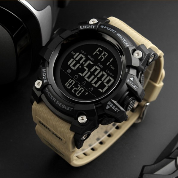 Годинник наручний Skmei 1384 Black-Khaki Wrisband