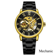 Годинник наручний Forsining 8099 Black-Gold