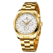 Годинник наручний Forsining 6917 Gold-White