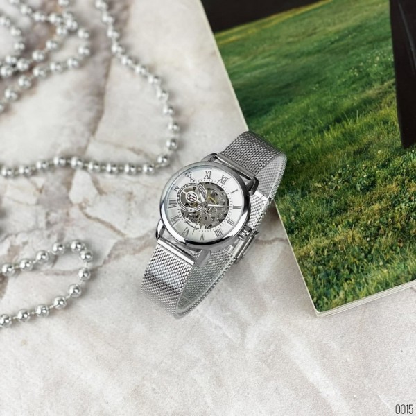 Годинник наручний Forsining 8099 Silver-White