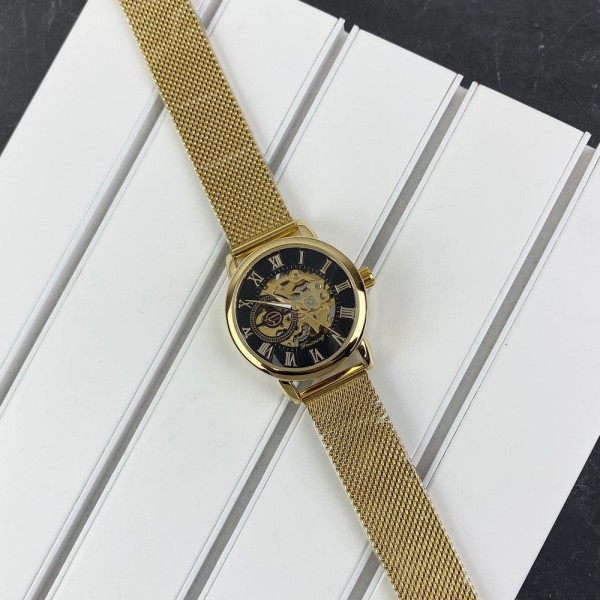 Годинник наручний Forsining 8099 Gold-Black