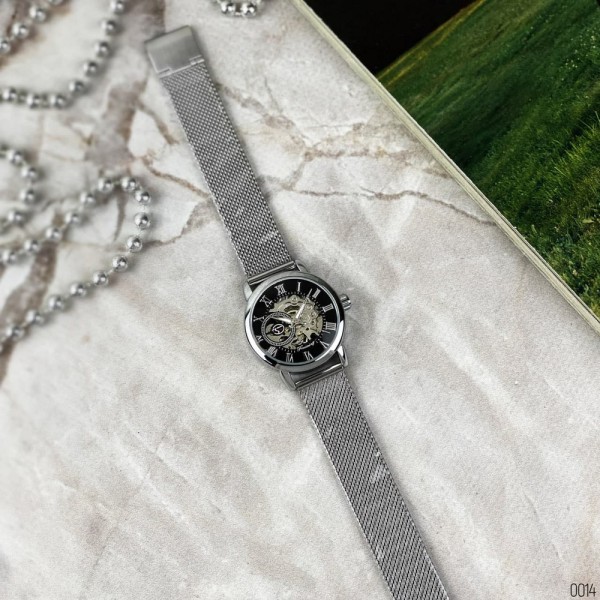Годинник наручний Forsining 8099 Silver-Black